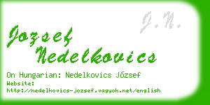 jozsef nedelkovics business card